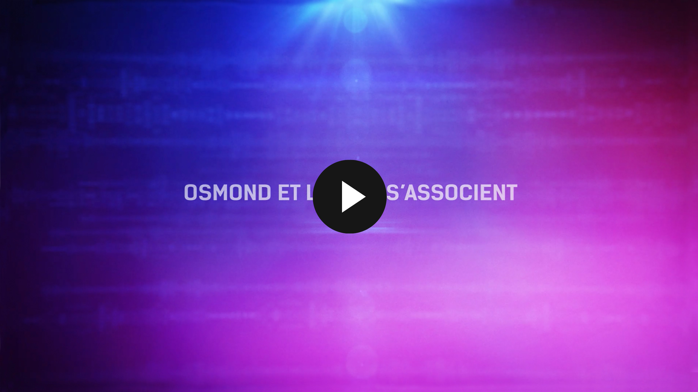 Cr&eacute;ation de Plate ou Gazeuse qui indique que cette cr&eacute;ation est un motion design pour l'association Osmond et LuxLex