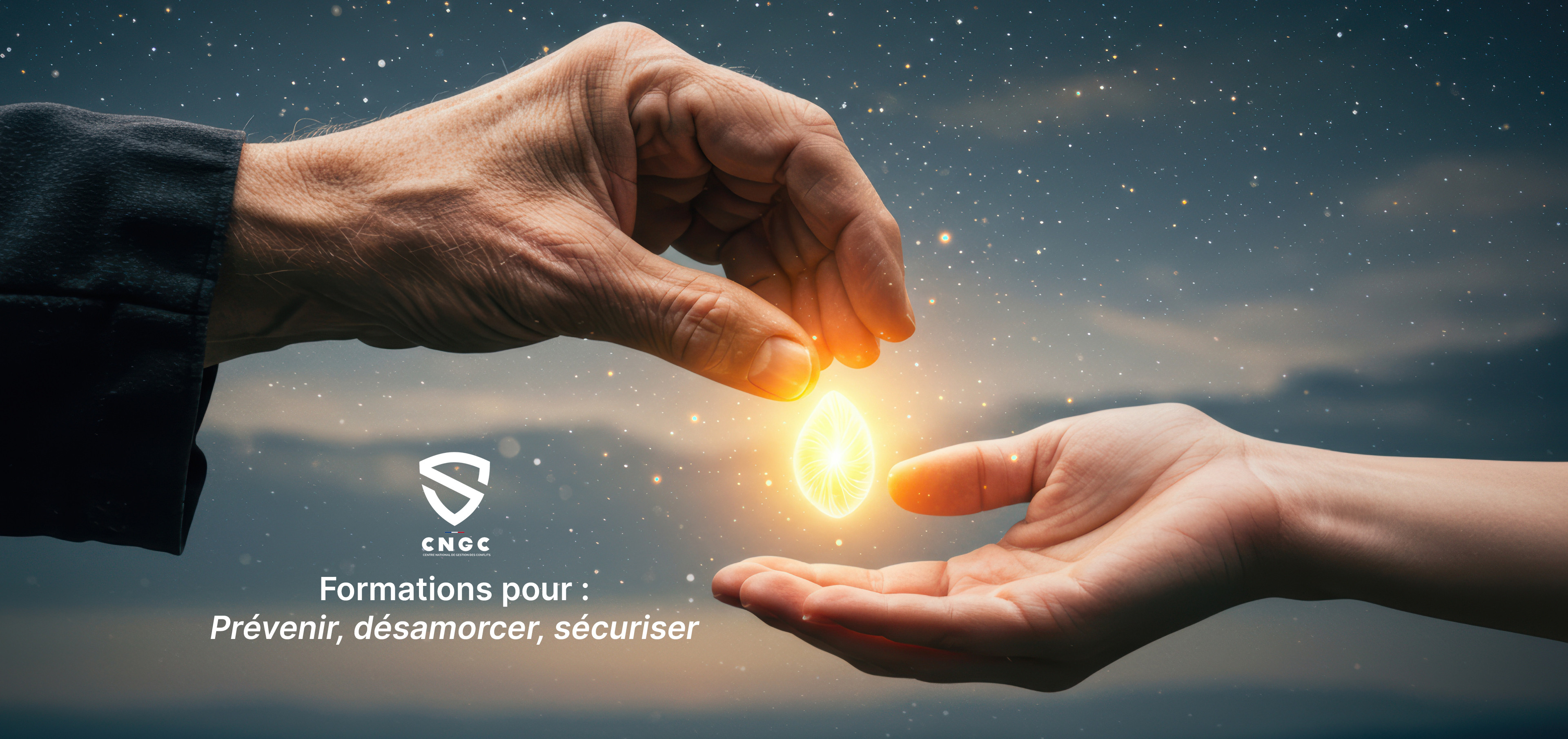 Visuel de la page de créations réalisées pour Le CNGC, Centre National de Gestion des Conflits