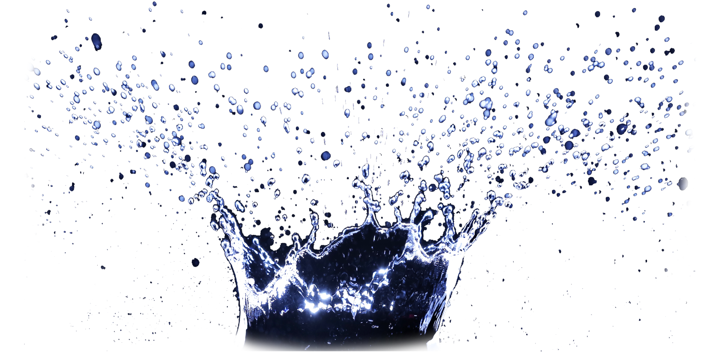 Splash rond translucide terminant la page Expertises Audio