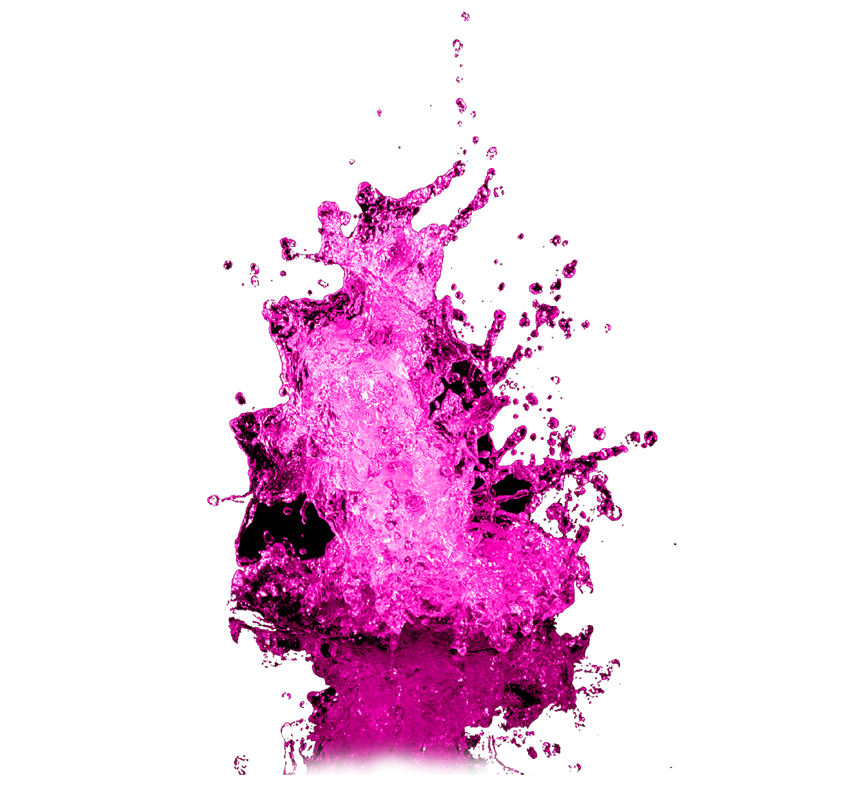 Visuel de splash rose en forme de flamme